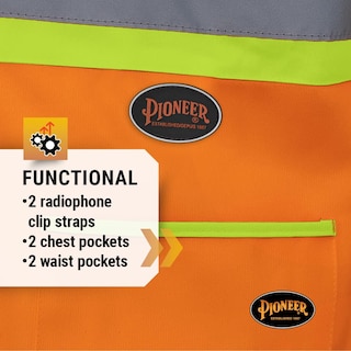 Foto 5 | Chaleco De Seguridad Pioneer Hi Vis Con Mangas Para Hombre Y Mujer, Clase 3 - Venta Internacional.