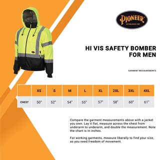 Foto 6 | Chaqueta Bomber De Seguridad Pioneer Hi Vis Impermeable Para Hombre - Venta Internacional.