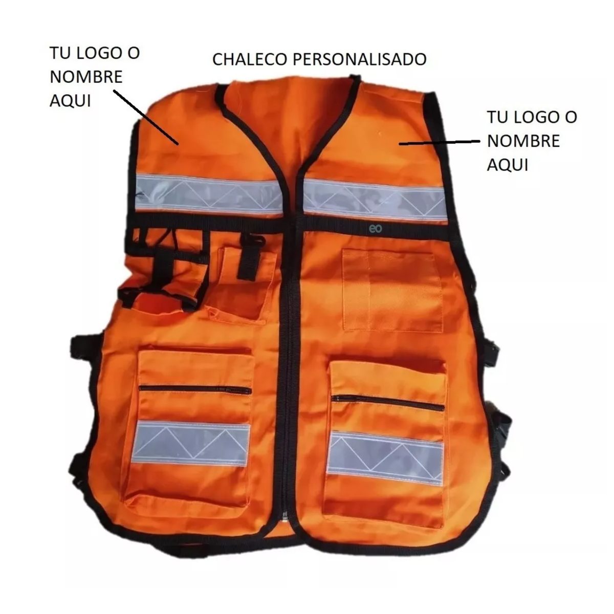 Foto 3 | Chaleco Brigadista Reflejante Seguridad Industrial Eo Safe Imports Esi-6711-1 Naranja