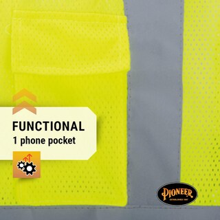Foto 5 | Chaleco De Seguridad Pioneer Hi Vis Mesh Para Hombre Y Mujer Clase 2 - Venta Internacional.