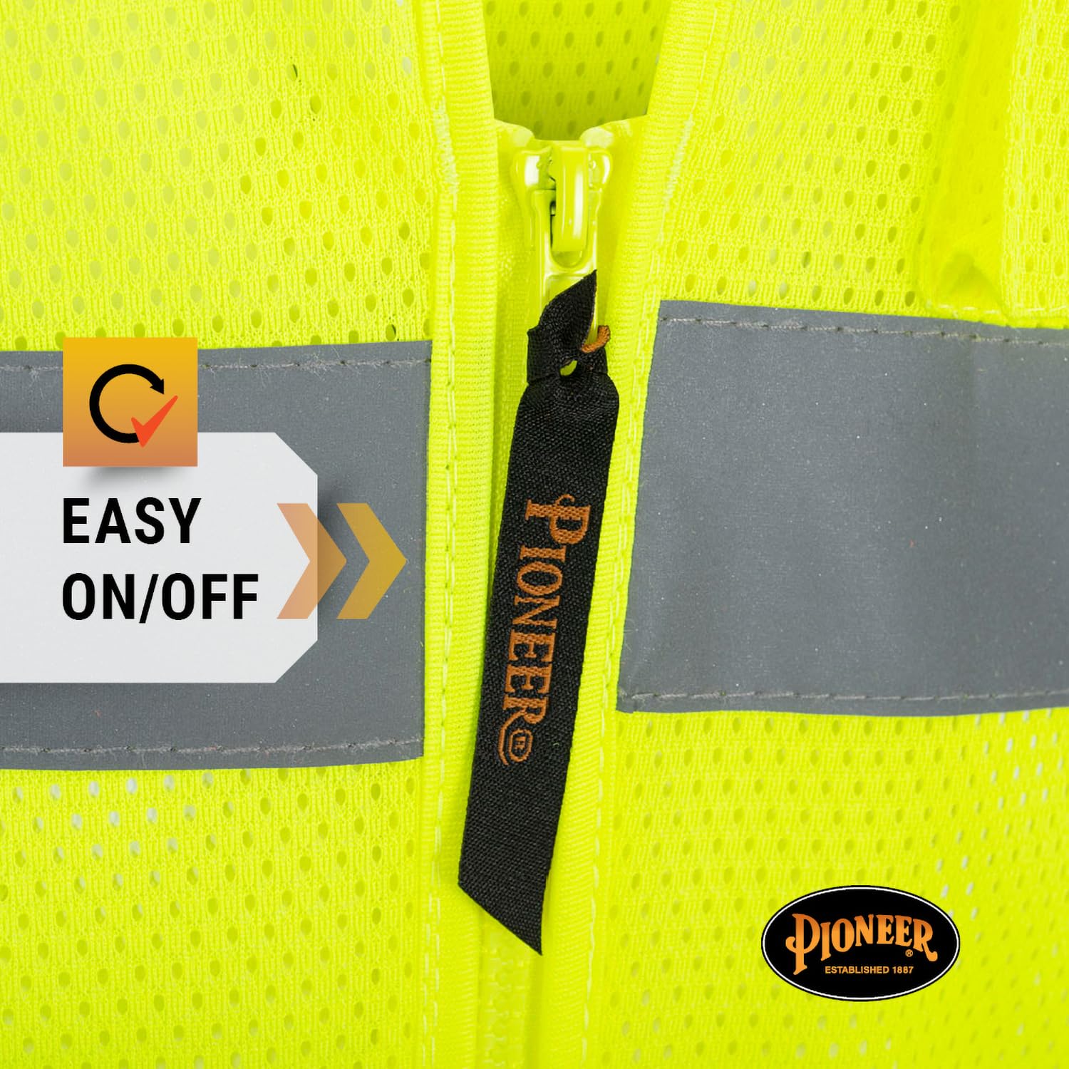 Foto 7 pulgar | Chaleco De Seguridad Pioneer Hi Vis Mesh Para Hombre Y Mujer Clase 2 - Venta Internacional.