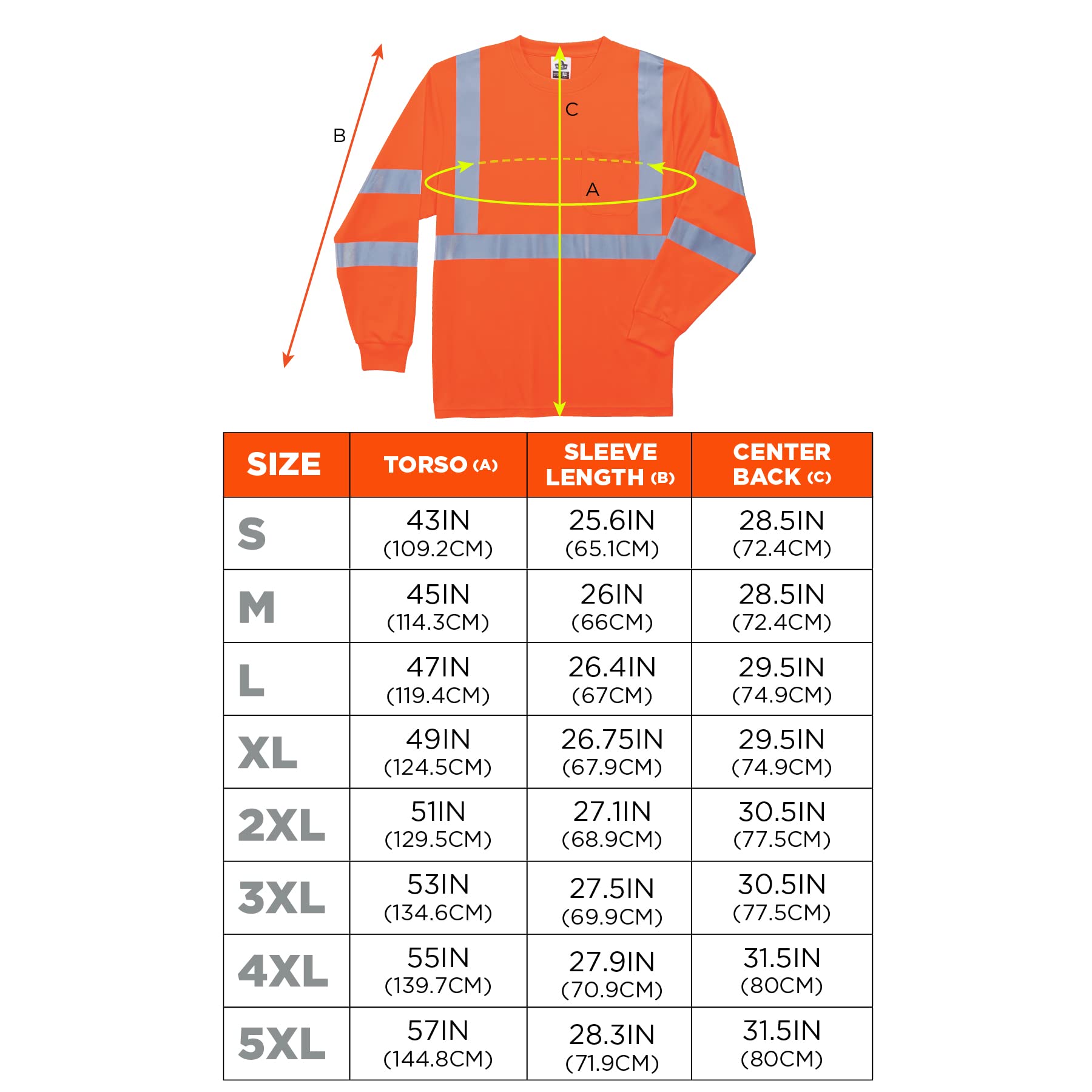 Foto 4 pulgar | Camisa De Seguridad Ergodyne Glowear 8391 Ansi De Alta Visibilidad Naranja - Venta Internacional.