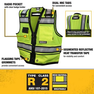 Foto 2 | Chaleco Surveyor Dewalt Dsv521 Clase 2 Heavy Duty Xl - Venta Internacional.