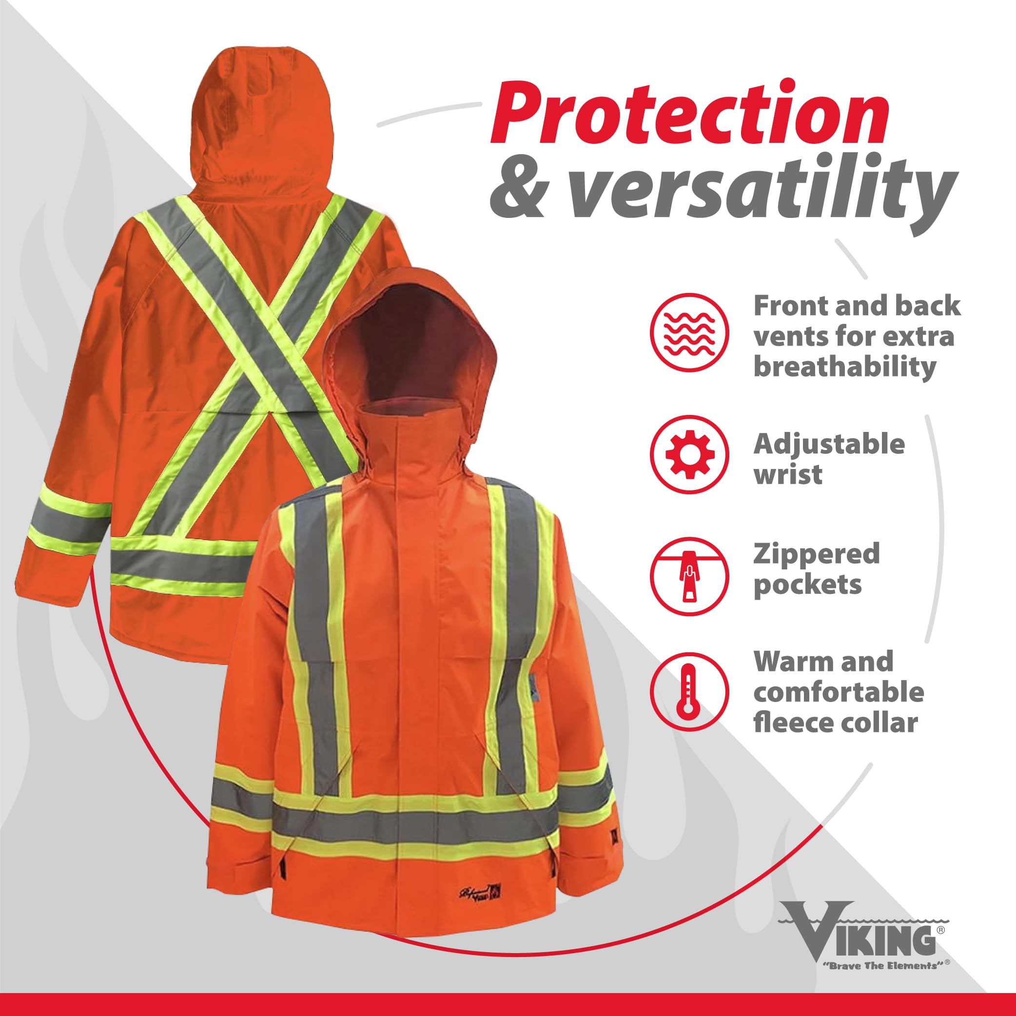 Foto 5 | Chaqueta Hi-vis Resistente Al Fuego Viking Professional Journeyman - Venta Internacional.