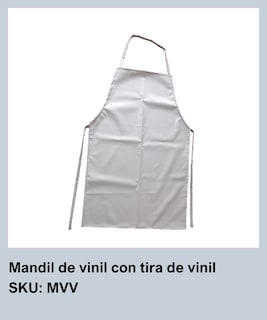 Foto 2 | Mandil De Vinil Profesional Con Tiras De Vinil