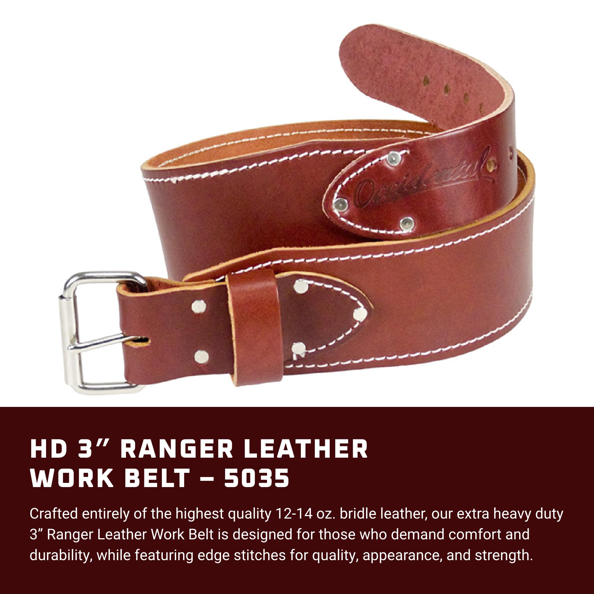 Foto 2 | Cinturón De Trabajo De Piel Occidental Leather 3 Ranger Xxl Oxyred - Venta Internacional.