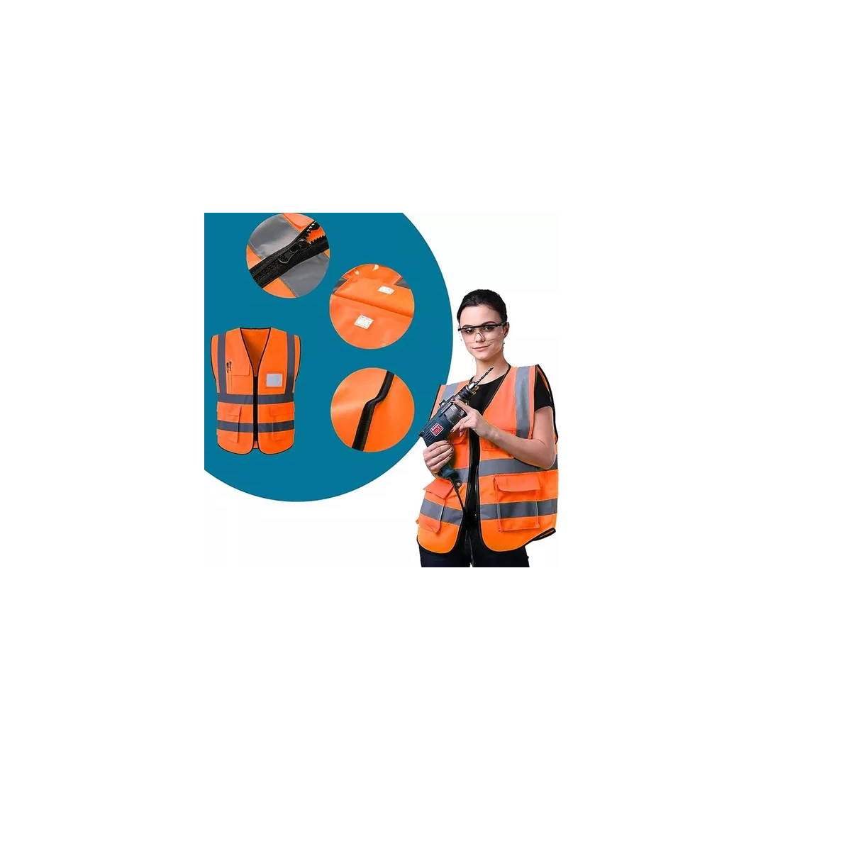 Foto 4 pulgar | Kit Chaleco de Seguridad Reflejante Eo Safe Imports Esi-10188 Multicolor 3 Piezas