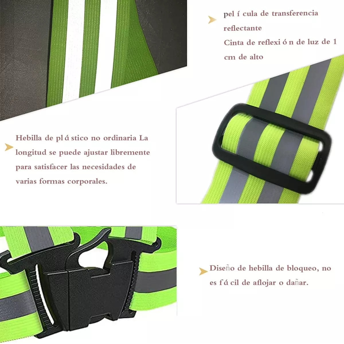 Foto 3 pulgar | Kit Chaleco Reflejante Seguridad Eo Safe Imports Esi-10189 Verde 5 Piezas