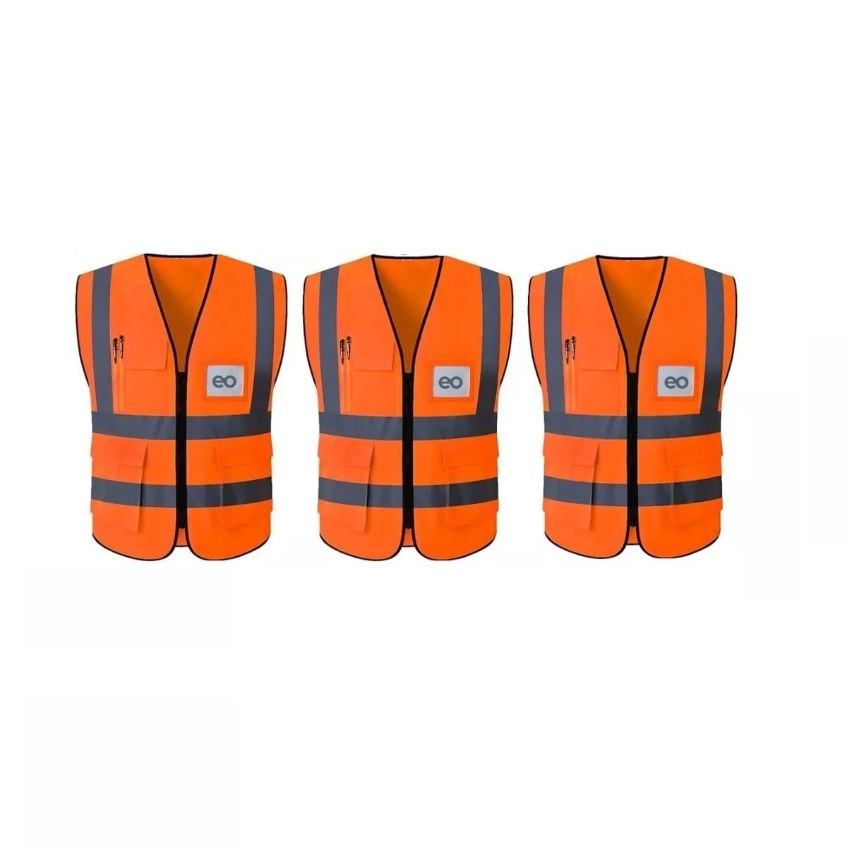 Kit Chaleco De Seguridad Industrial Reflejante 3pzas Eo Safe Imports Esi-10188-1 Naranja $639