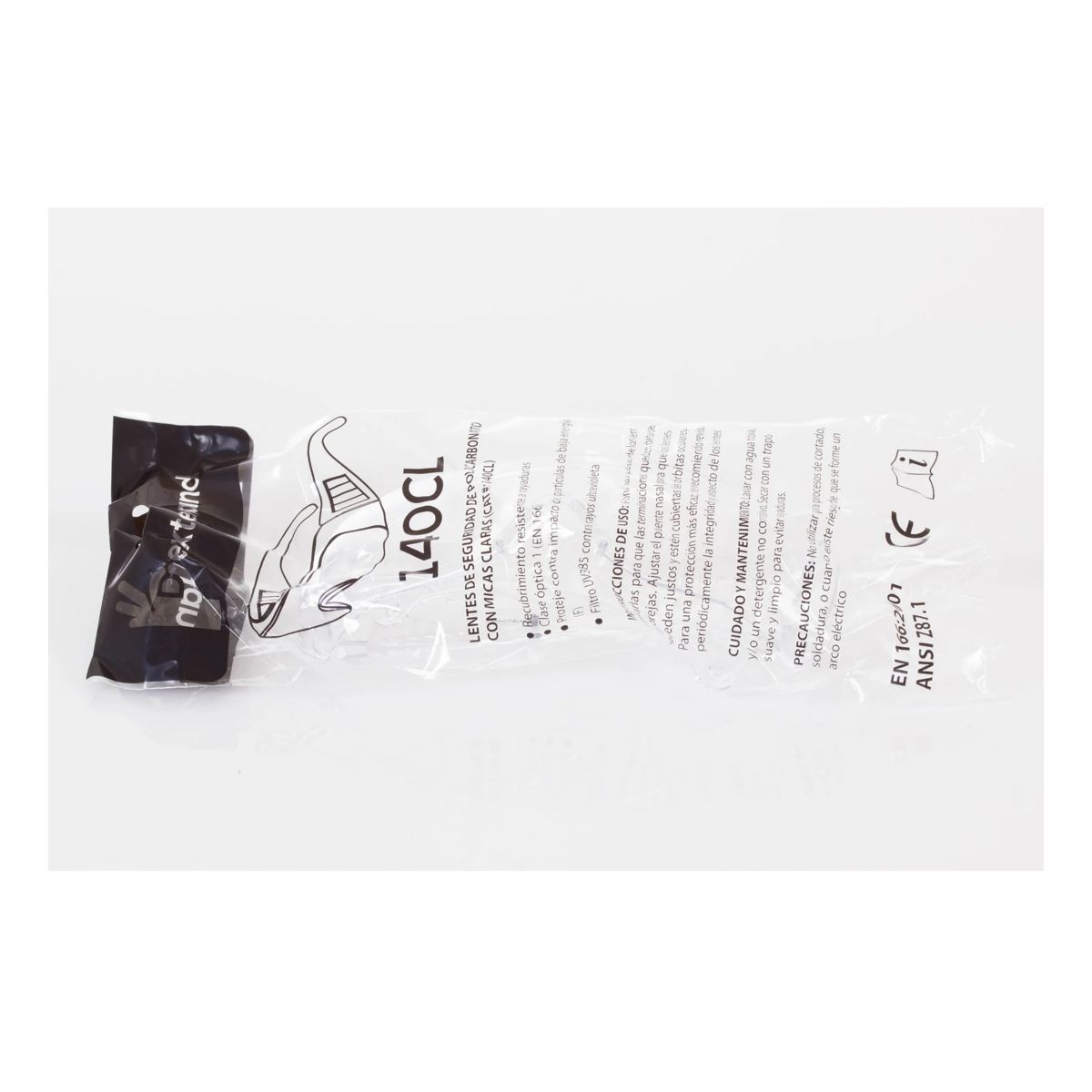 Foto 5 pulgar | Lentes Policarbonato Transparente Con Patillas Ranuradas Dexterhand 140cl