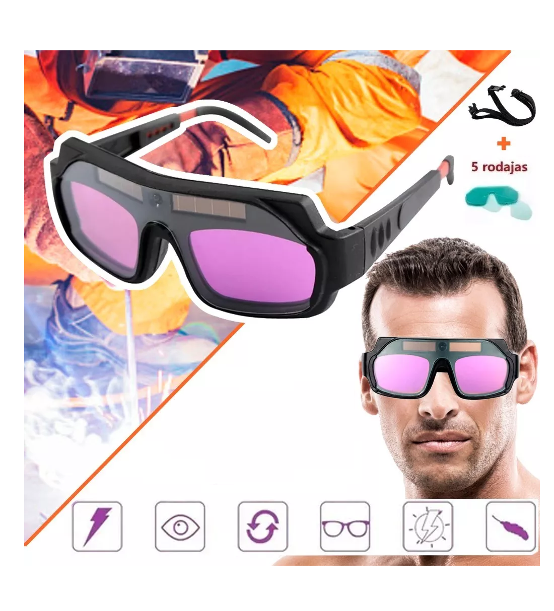 Foto 2 | Lentes de Seguridad Eo Safe Imports Esi7337 para Soldar