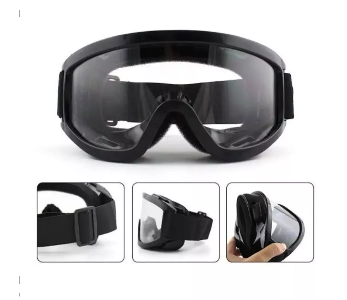 Foto 3 pulgar | Goggles de Protección BELUG Anti-químico Anti-impacto Negros