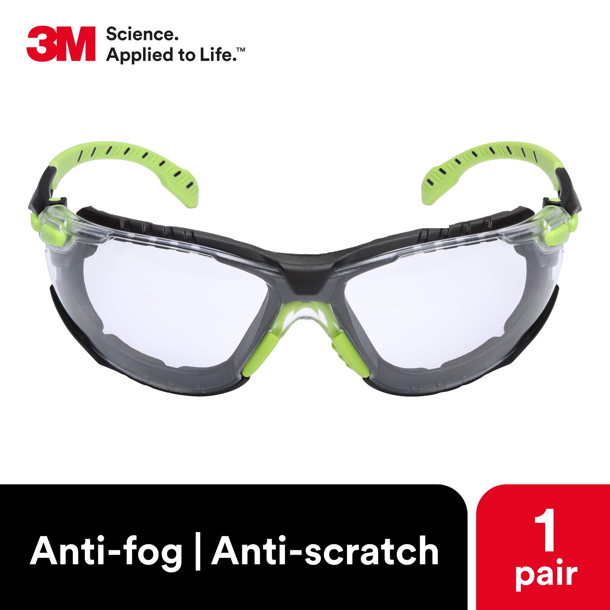 Foto 4 pulgar | Gafas De Seguridad 3m Solus Serie 1000, Lentes Transparentes, Verde/negro - Venta Internacional.