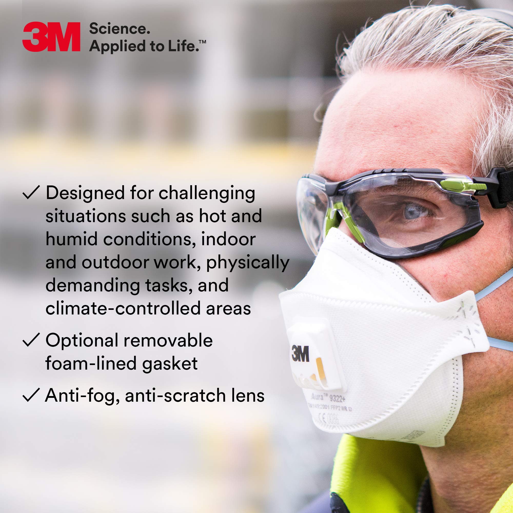Foto 5 pulgar | Gafas De Seguridad 3m Solus Serie 1000, Lentes Transparentes, Verde/negro - Venta Internacional.