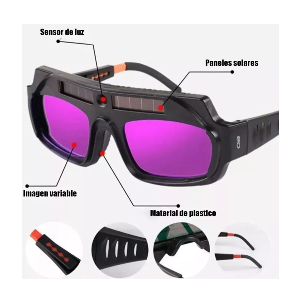 Foto 3 | Gafas Lentes De Seguridad Para Soldar Electronica Solar Eo Safe Imports Esi-7337-1 Multicolor