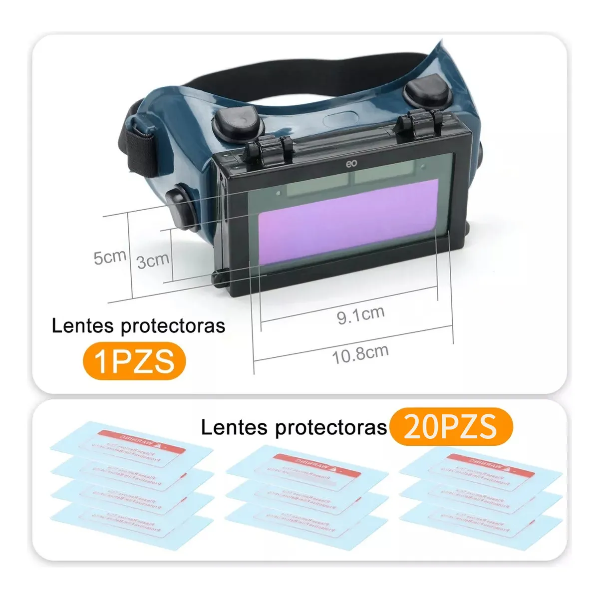 Foto 4 pulgar | Lente De Protección Con Oscurecimiento Automático/gafas Eo Safe Imports Esi-18662 Azul