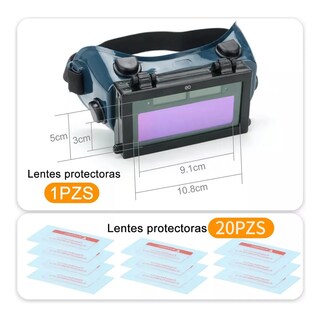 Foto 3 | Lente De Protección Con Oscurecimiento Automático/gafas Eo Safe Imports Esi-18662 Azul