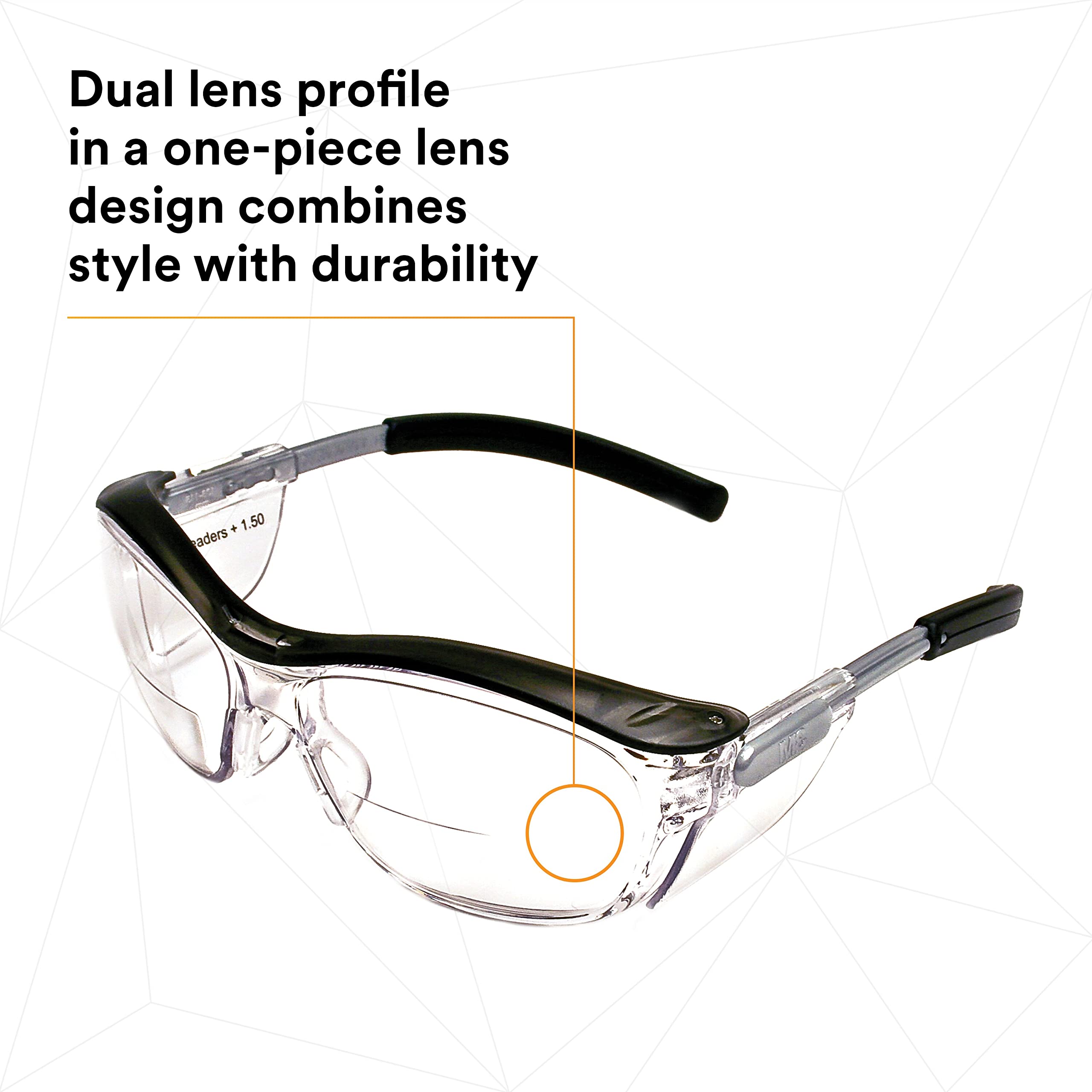 Foto 7 pulgar | Gafas De Seguridad 3m Nuvo Con Lectores Y Lente Transparente De 1,5 Dioptrías - Venta Internacional.