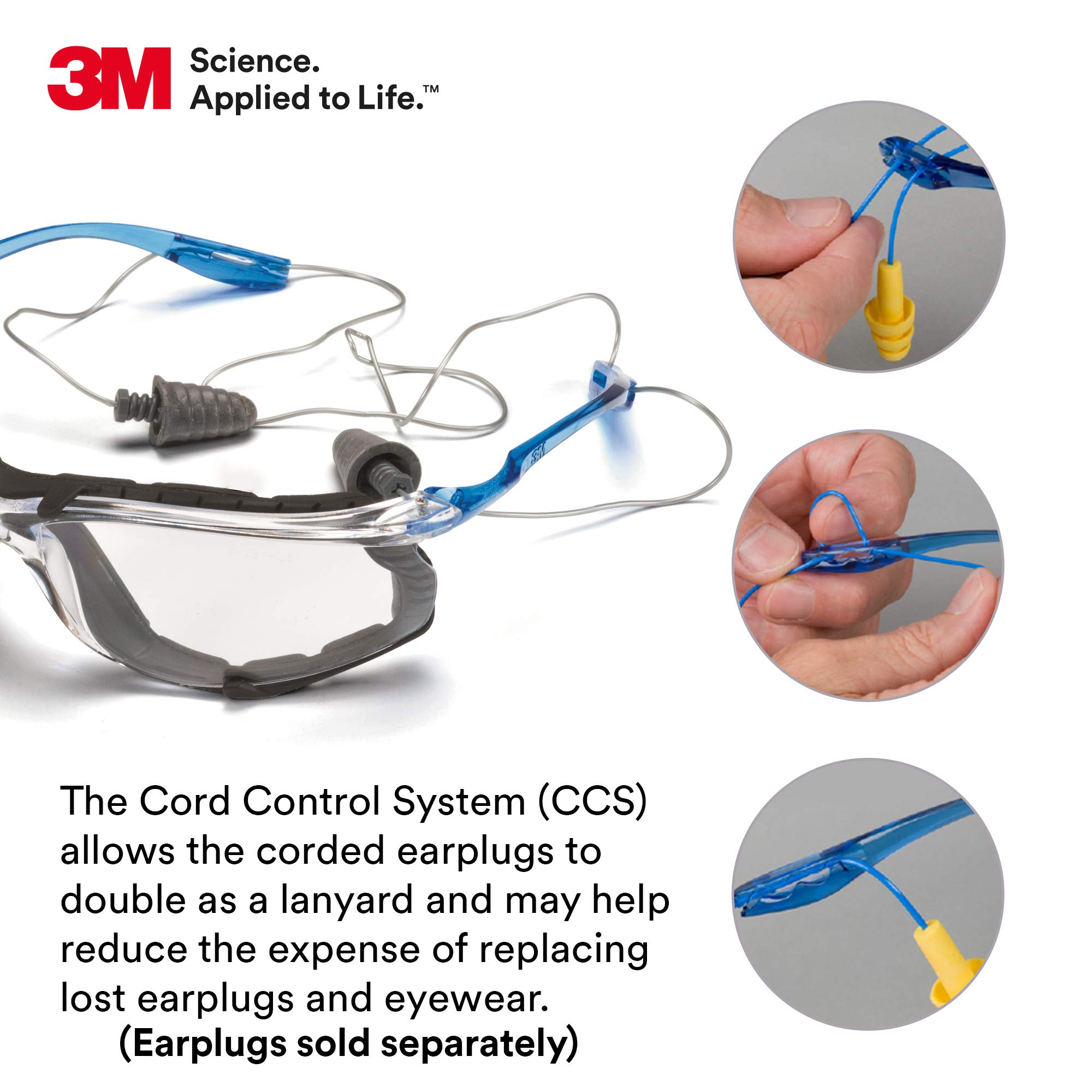 Foto 6 pulgar | Gafas De Seguridad 3m Virtua Ccs, Antivaho, Lentes Transparentes, Marco Azul - Venta Internacional.