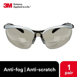Foto 4 | Gafas De Seguridad 3m Bx +2.0 Con Lente Gris De Aumento De Lectura - Venta Internacional.