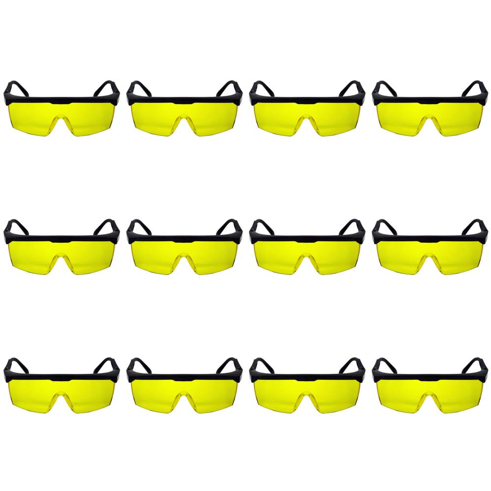 Pack 12 Lentes De Seguridad Ajustables Ambar Maple Safe $635