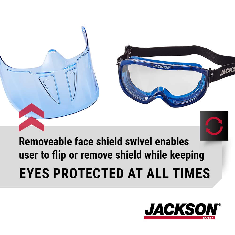 Foto 6 pulgar | Gafas De Seguridad Jackson Safety Gpl500 Premium Con Protector Facial - Venta Internacional.