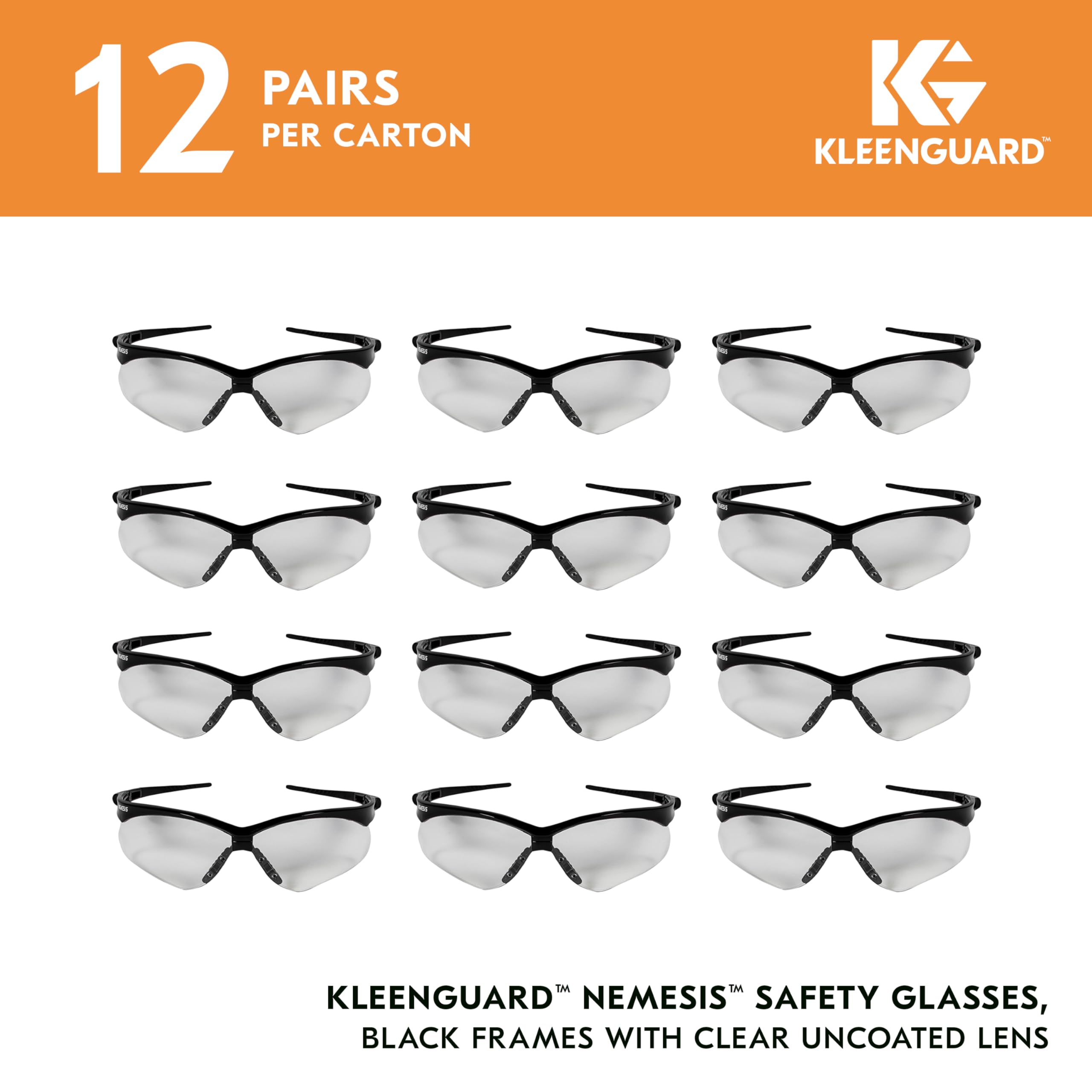 Foto 3 pulgar | Gafas De Seguridad Kleenguard V30 Nemesis  Lente Transparente Y Marco Negro - Venta Internacional.