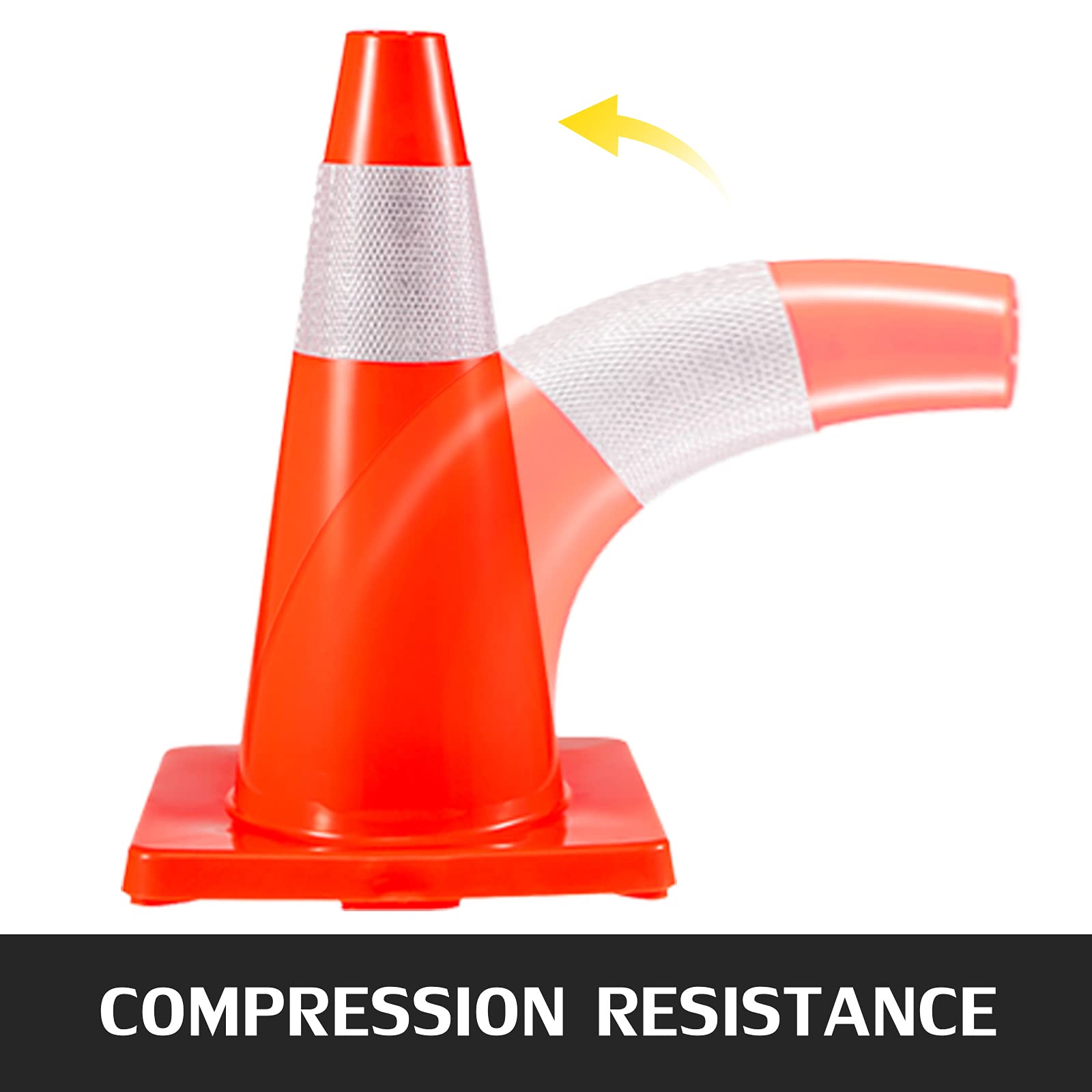Foto 6 pulgar | Base De Pvc Traffic Cones Vevor De 18 Pulgadas Con Collares Reflectantes X20 - Venta Internacional.