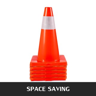 Foto 6 | Base De Pvc Traffic Cones Vevor De 18 Pulgadas Con Collares Reflectantes X20 - Venta Internacional.