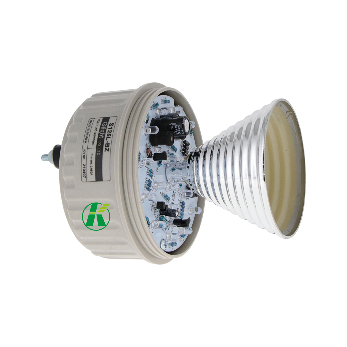 Foto 4 pulgar | Torreta Fija Intermitente con Zumbador Ambar 120v