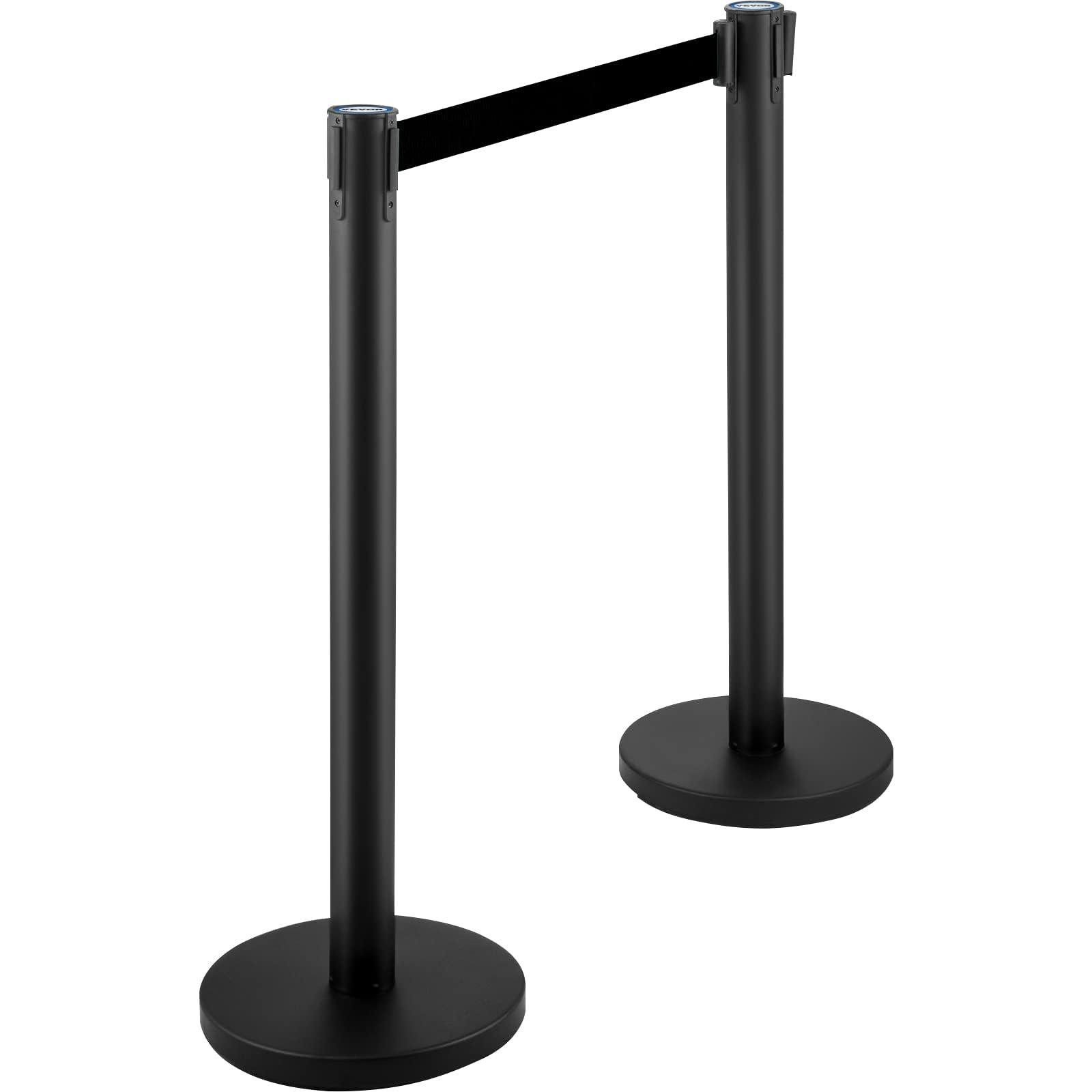 Foto 7 | Juego De Puntales Crowd Control Vevor Con Cinturón Retráctil Negro De 2 M - Venta Internacional.