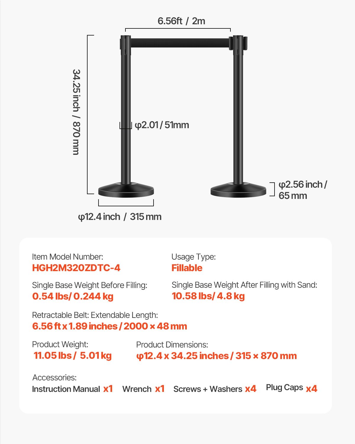 Foto 8 pulgar | Stanchion Vevor De Control De Multitudes Con Correas Retráctiles X4 - Venta Internacional.