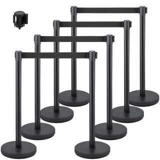 Foto 1 | Juego De Puntales Crowd Control Vevor Con Cinturón Retráctil De 2 M - Venta Internacional.