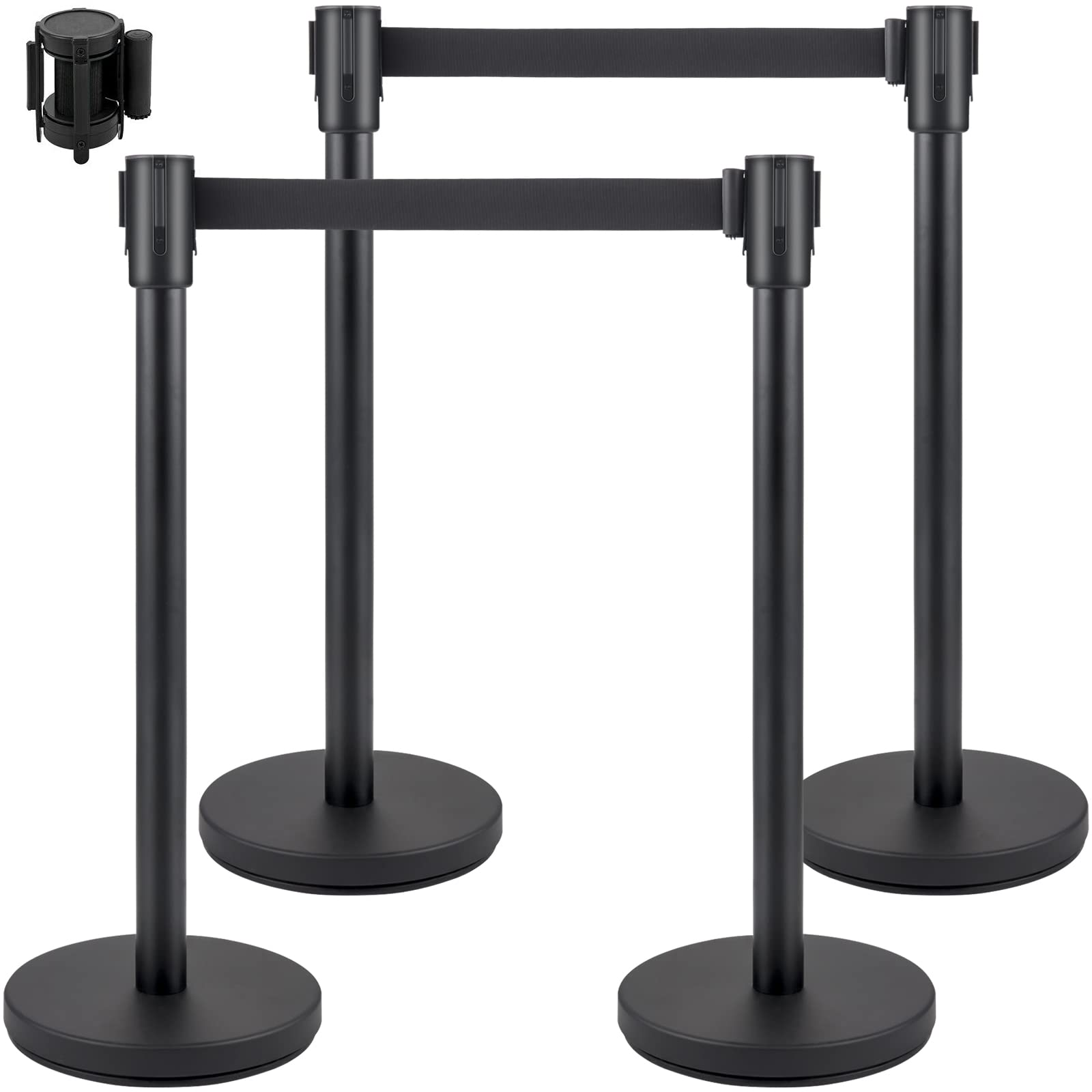 Foto 2 pulgar | Juego De Puntales Crowd Control Vevor Con Cinturón Retráctil De 2 M - Venta Internacional.