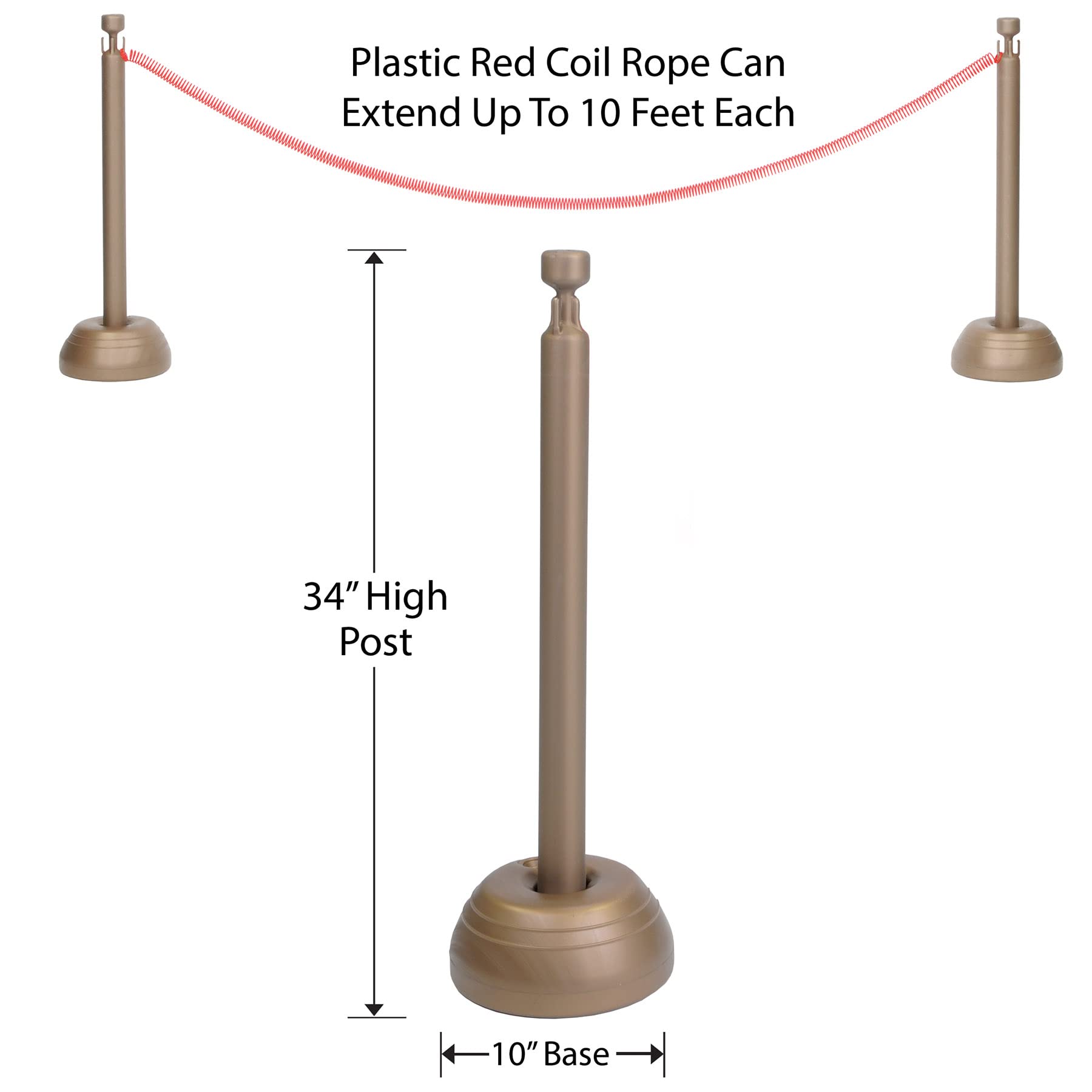 Foto 3 pulgar | Set Rope Stanchion Beistle Awards Night Vip Party, Rojo Y Bronce - Venta Internacional.