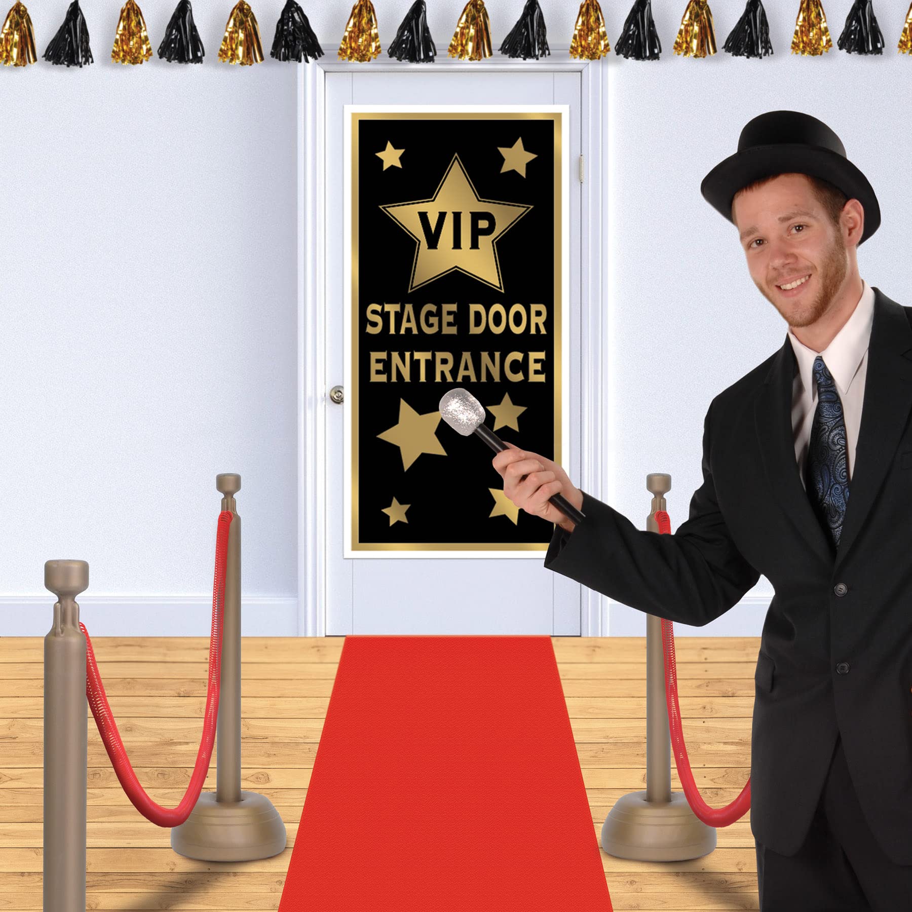 Foto 7 pulgar | Set Rope Stanchion Beistle Awards Night Vip Party, Rojo Y Bronce - Venta Internacional.