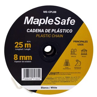 Foto 3 | Rollo de Cadena Plástica Maple Safe Blanca 25 m