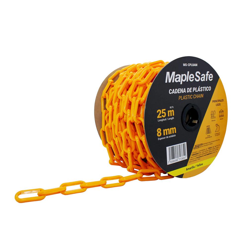 Foto 6 pulgar | Rollo de Cadena Plástica Maple Safe Amarilla 25 m