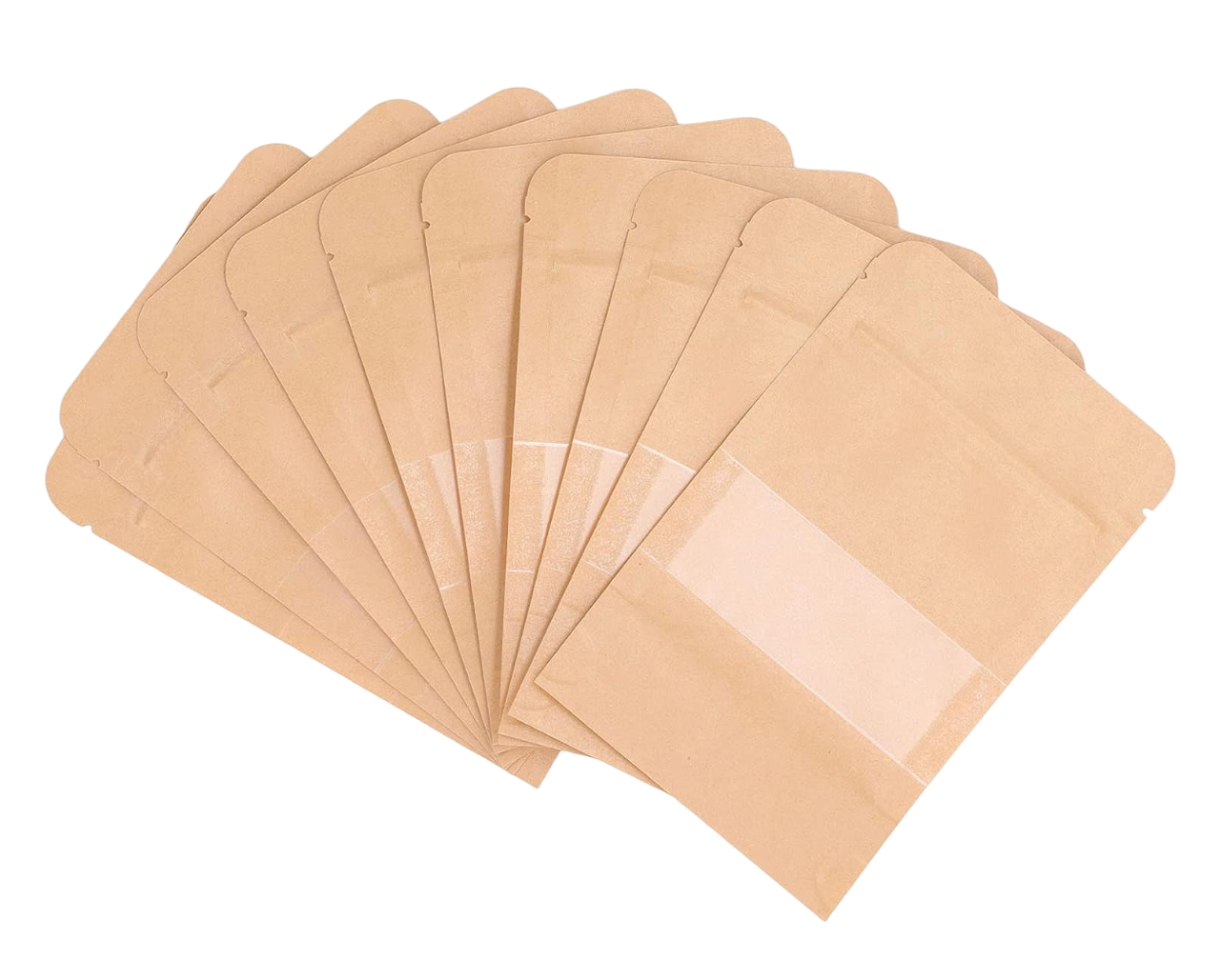 Foto 2 pulgar | Bolsas Stand Up Pouch Kraft Con Ventana Para 250 G Cafe 100 Pzs