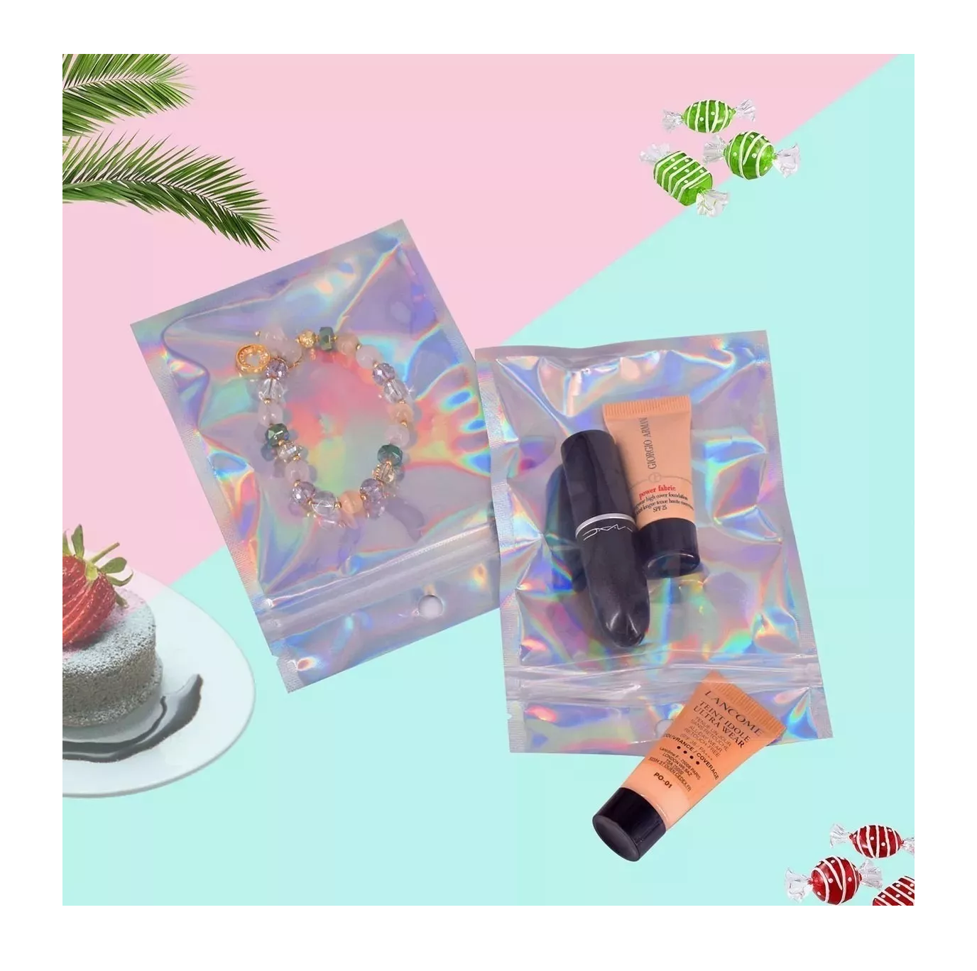 Foto 5 pulgar | Bolsa Holográfica Belug color Tornasol a Prueba de Olores 100 Piezas