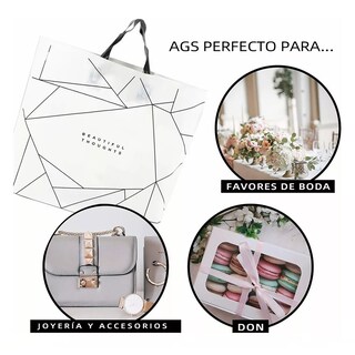 Foto 4 | Bolsa de Regalo 38 × 30 cm 50 Piezas Blancas