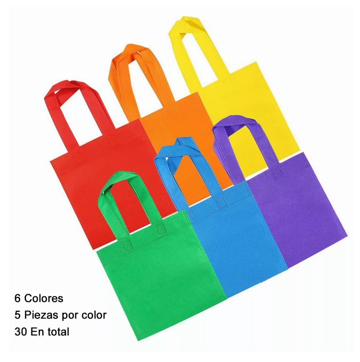 Foto 6 pulgar | Mini Bolsas Ecológicas Tejidas 20 x 20 cm Multicolor 30 Piezas