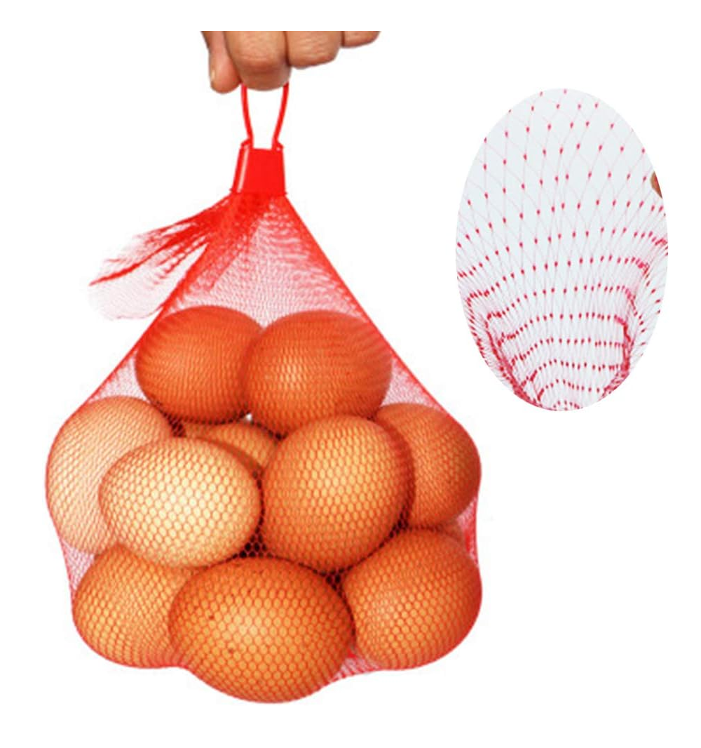 Foto 4 pulgar | Bolsas de Red Malla Plástica Frutas 100 Piezas Rojas
