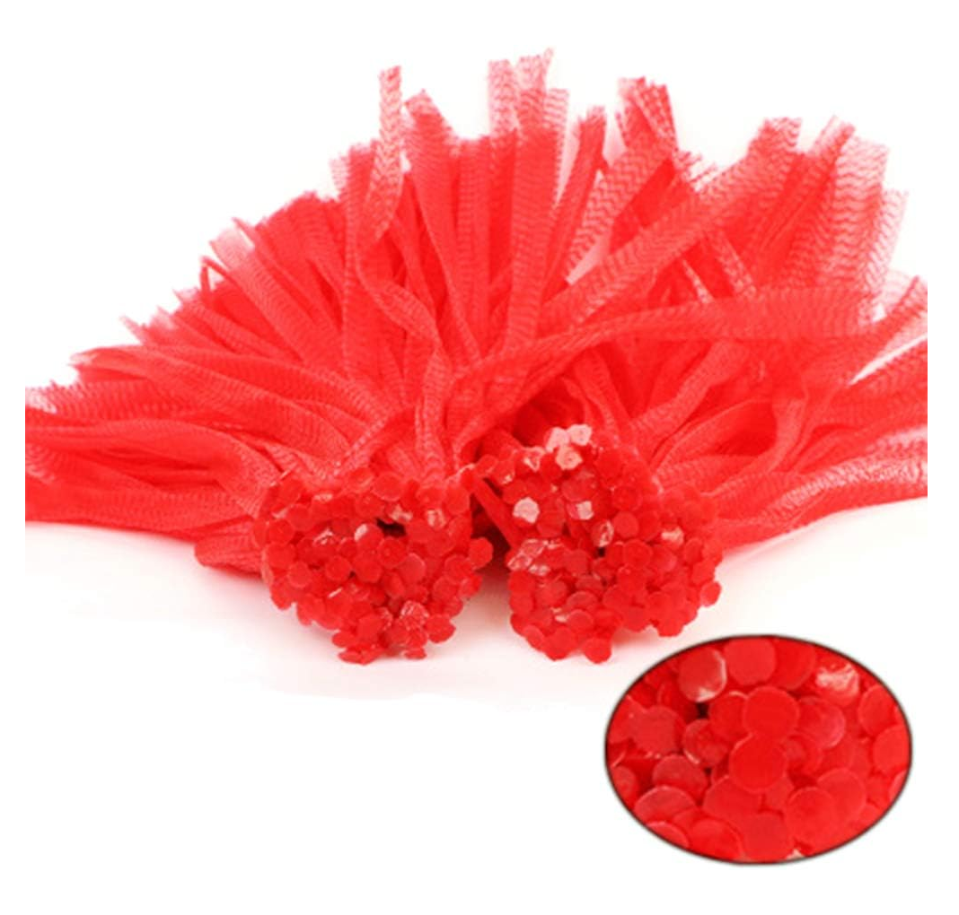 Foto 5 pulgar | Bolsas de Red Malla Plástica Frutas 100 Piezas Rojas