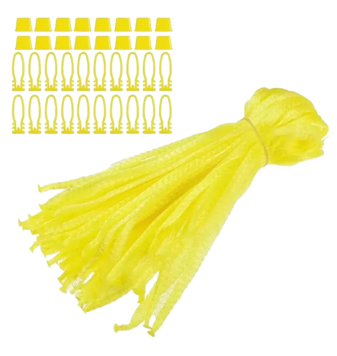 Bolsas de Red Malla Plástica 100 Piezas Amarillas $499