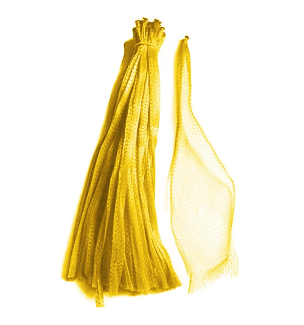 Foto 5 pulgar | Bolsas de Red Malla Plástica 100 Piezas Amarillas