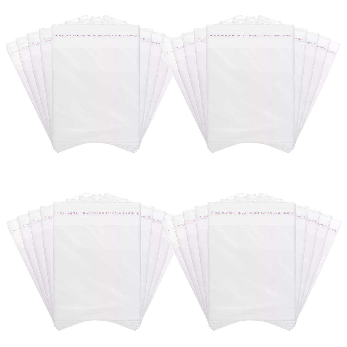 Bolsas de Celofán con Pegamento Office Supply 400 Piezas Transparente