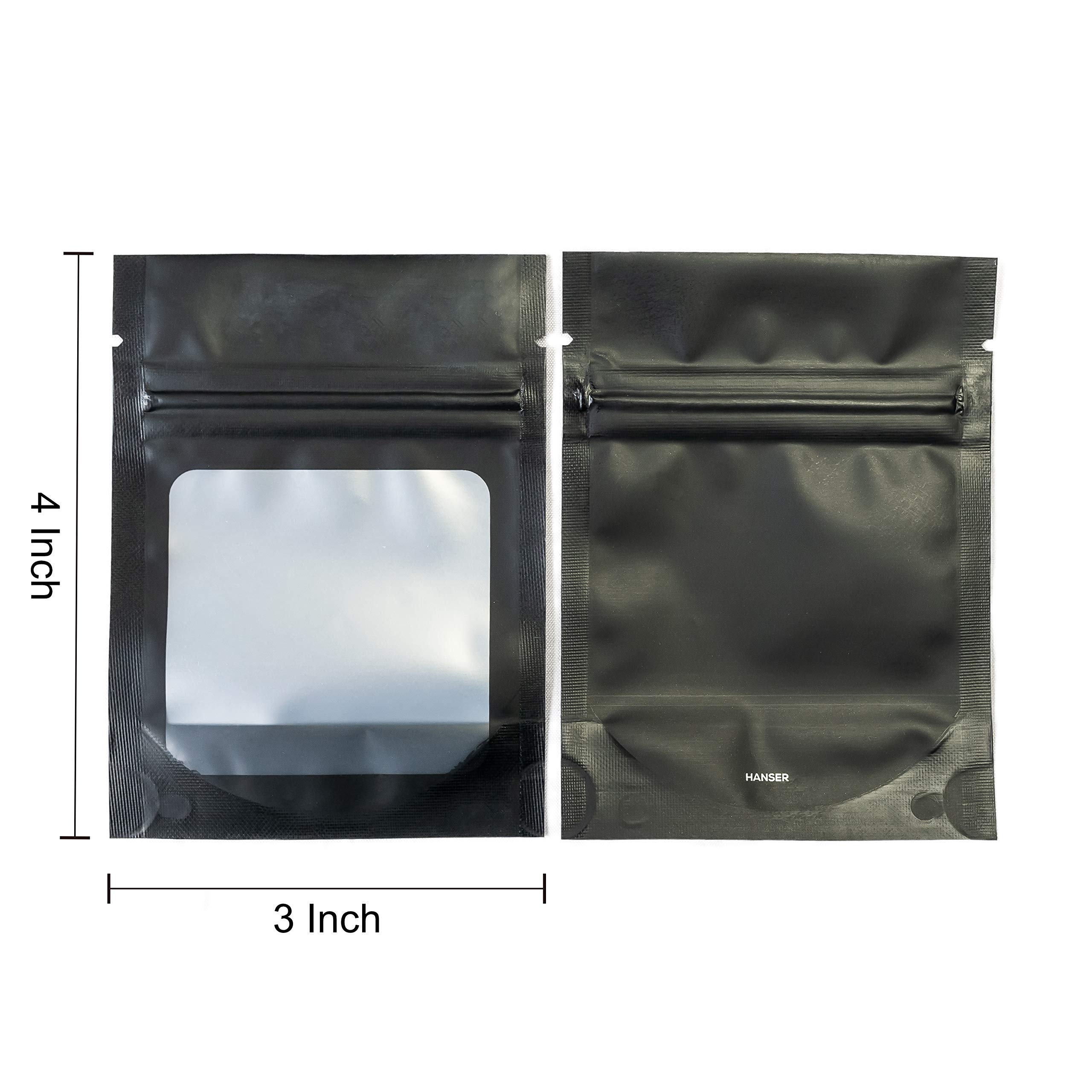 Foto 4 pulgar | Bolsas de Aluminio Resellables 3 X 4 Pulgadas 100 Unidades Negras - Venta Internacional