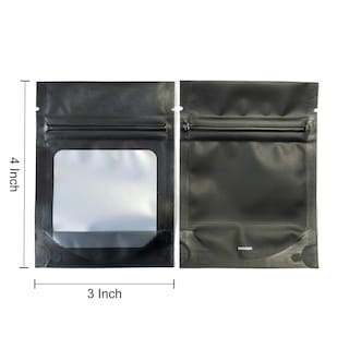 Foto 3 | Bolsas de Aluminio Resellables 3 X 4 Pulgadas 100 Unidades Negras - Venta Internacional