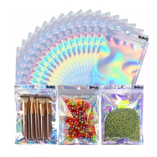 Foto 3 | Bolsas Plástico Resellable 20 X 14 Cm 50 Pzs, Tornasol Holografica Belug